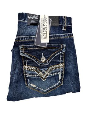 True Lucks Bootcut Stretch Dark Wash Jeans 36x32